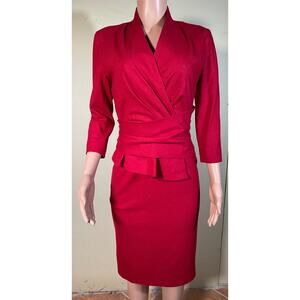 The Fold Arlington Red Dress Size 10